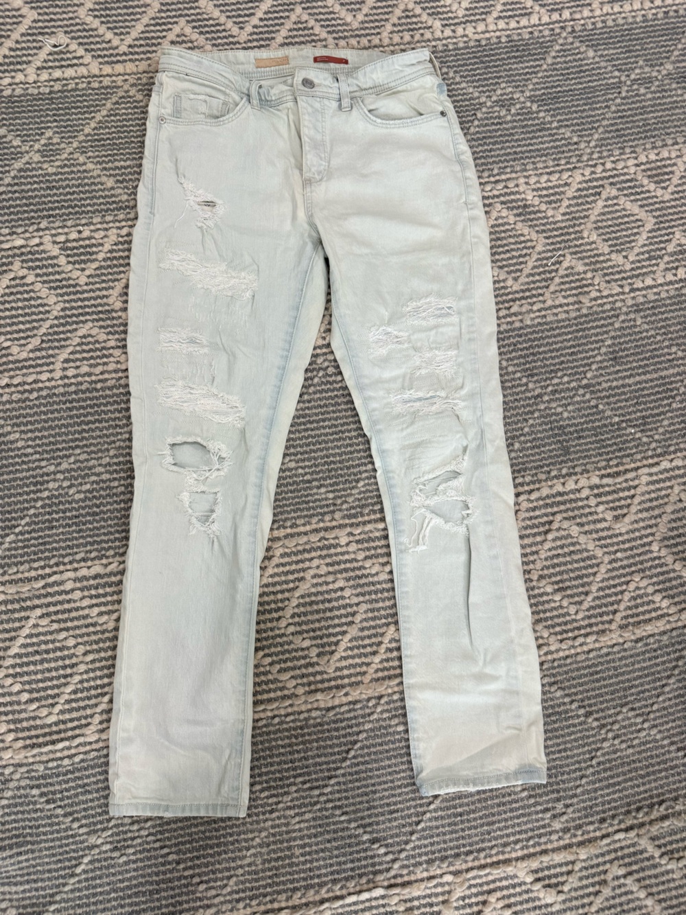 Pilcro Light Wash Distressed Boyfriend Jeans